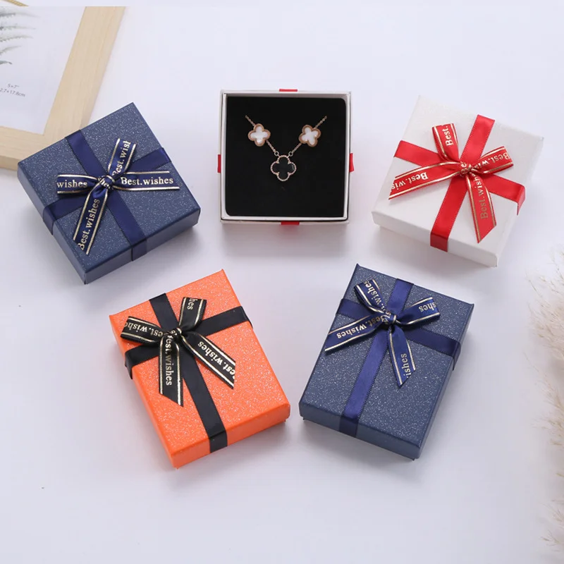 Blue Lid And Base Box Gift Box Jewelry by PacksFactory