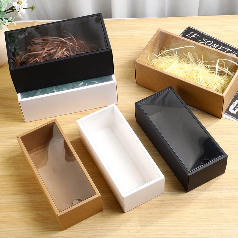 Kraft Lid And Base Clear Window Packaging Box Gift by PacksFactory