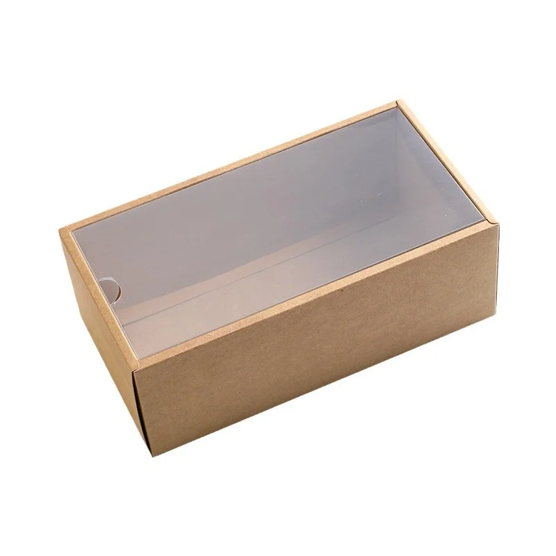 Kraft Lid And Base Clear Window Packaging Box Gift by PacksFactory