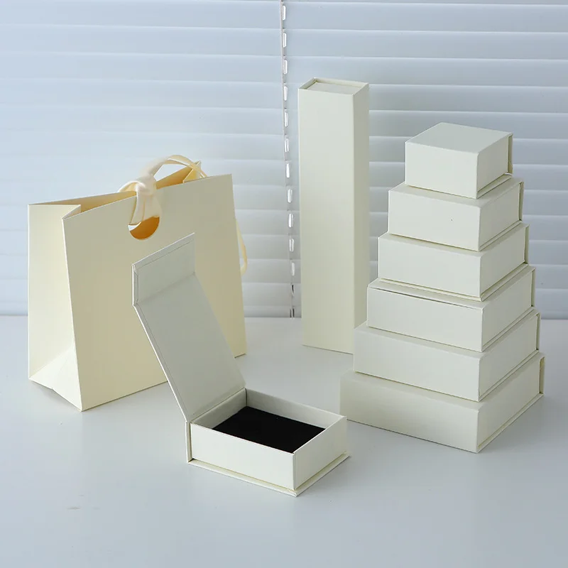 Magnetic Closure Packaging Box Jewelry Ring Necklace by PacksFactory