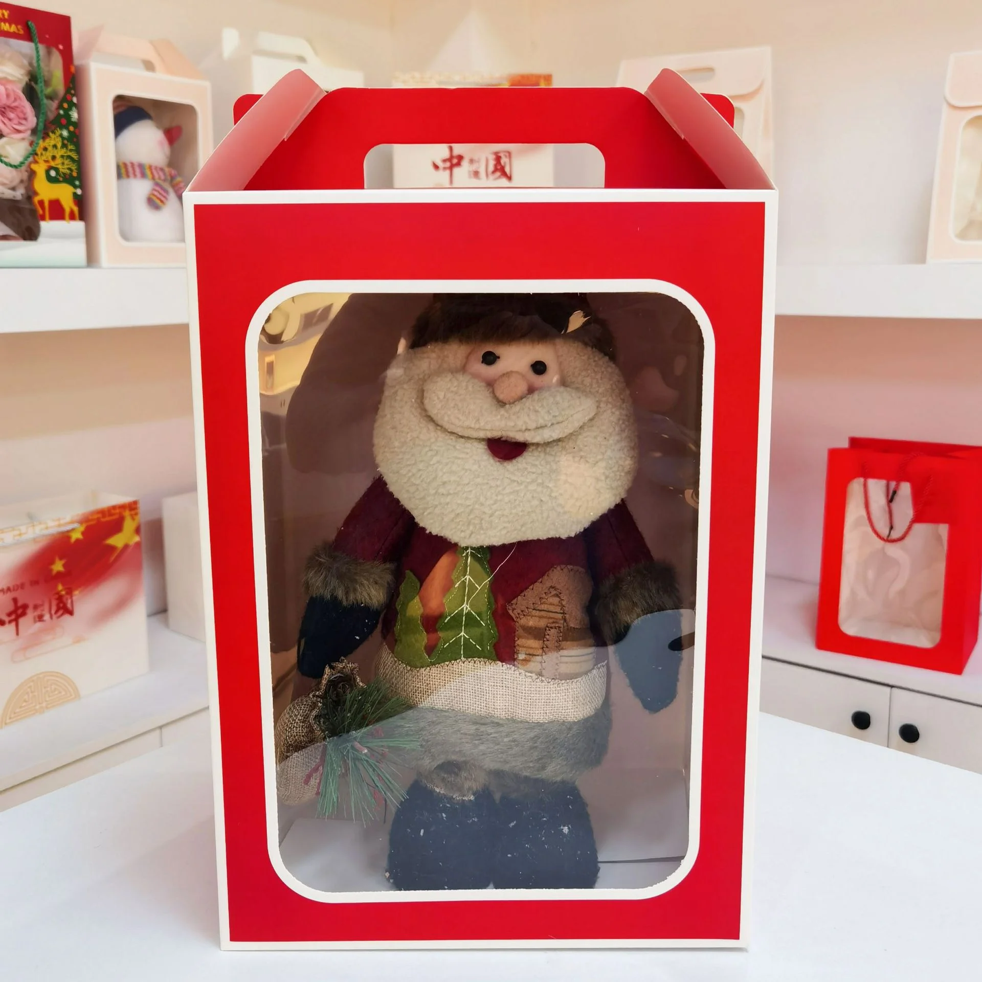 Handle Window Clear Window Gift Box by PacksFactory