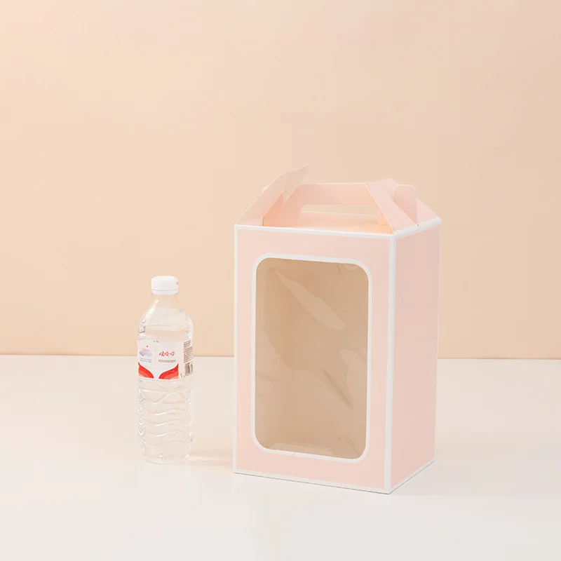 Handle Window Clear Window Gift Box by PacksFactory