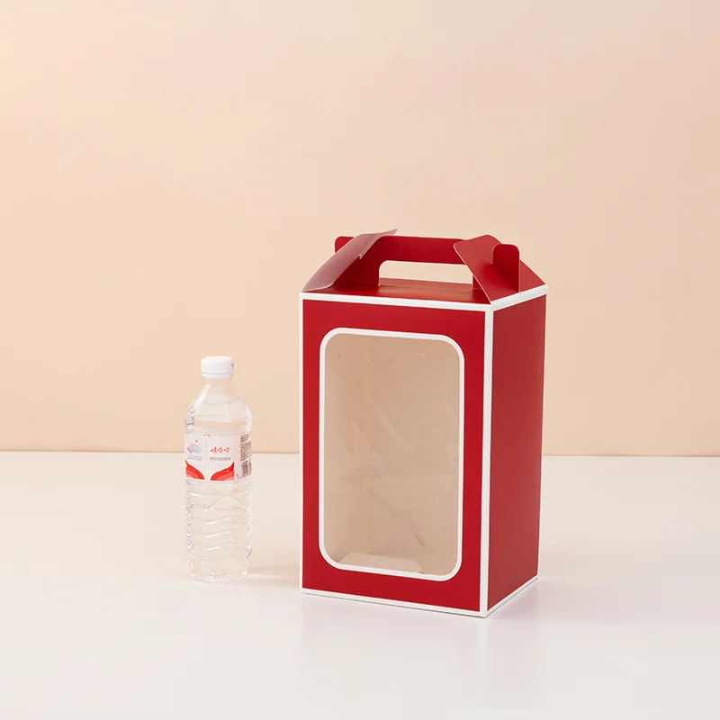 Handle Window Clear Window Gift Box by PacksFactory