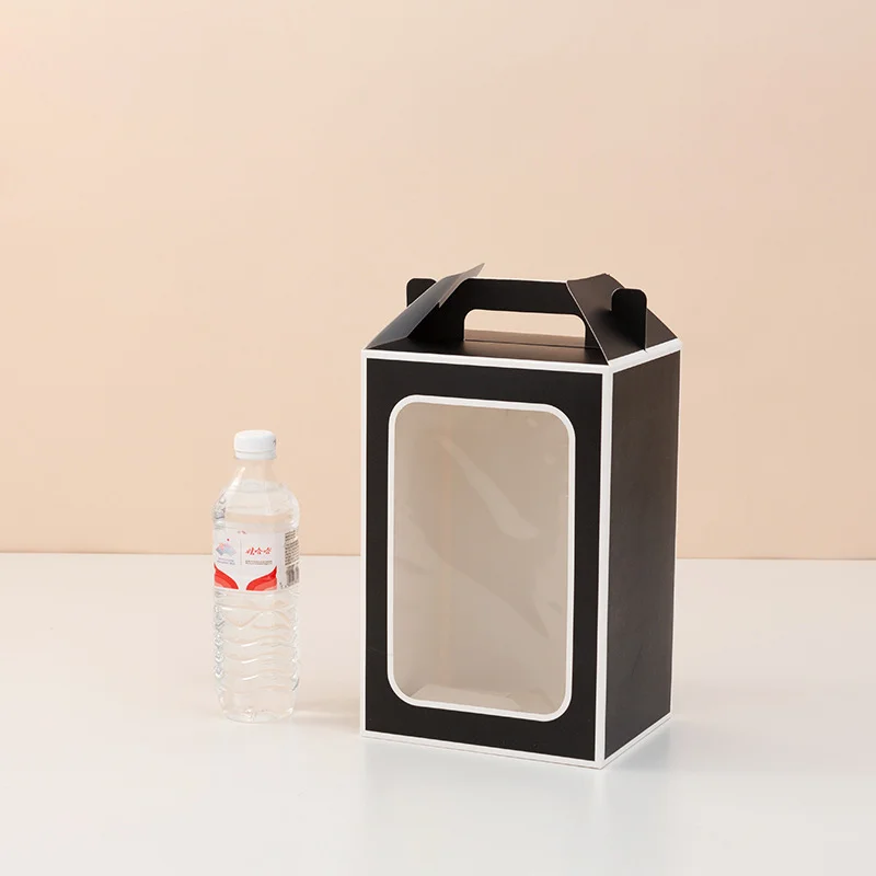 Handle Window Clear Window Gift Box by PacksFactory