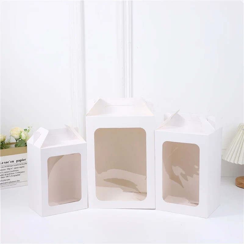 Handle Window Gift Box Flower by PacksFactory