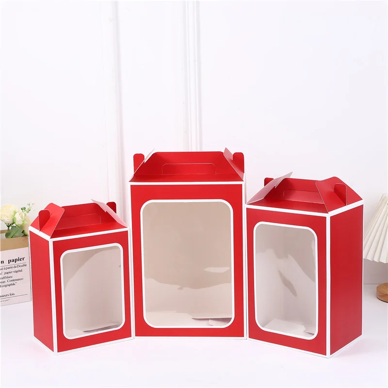 Handle Window Gift Box Flower by PacksFactory