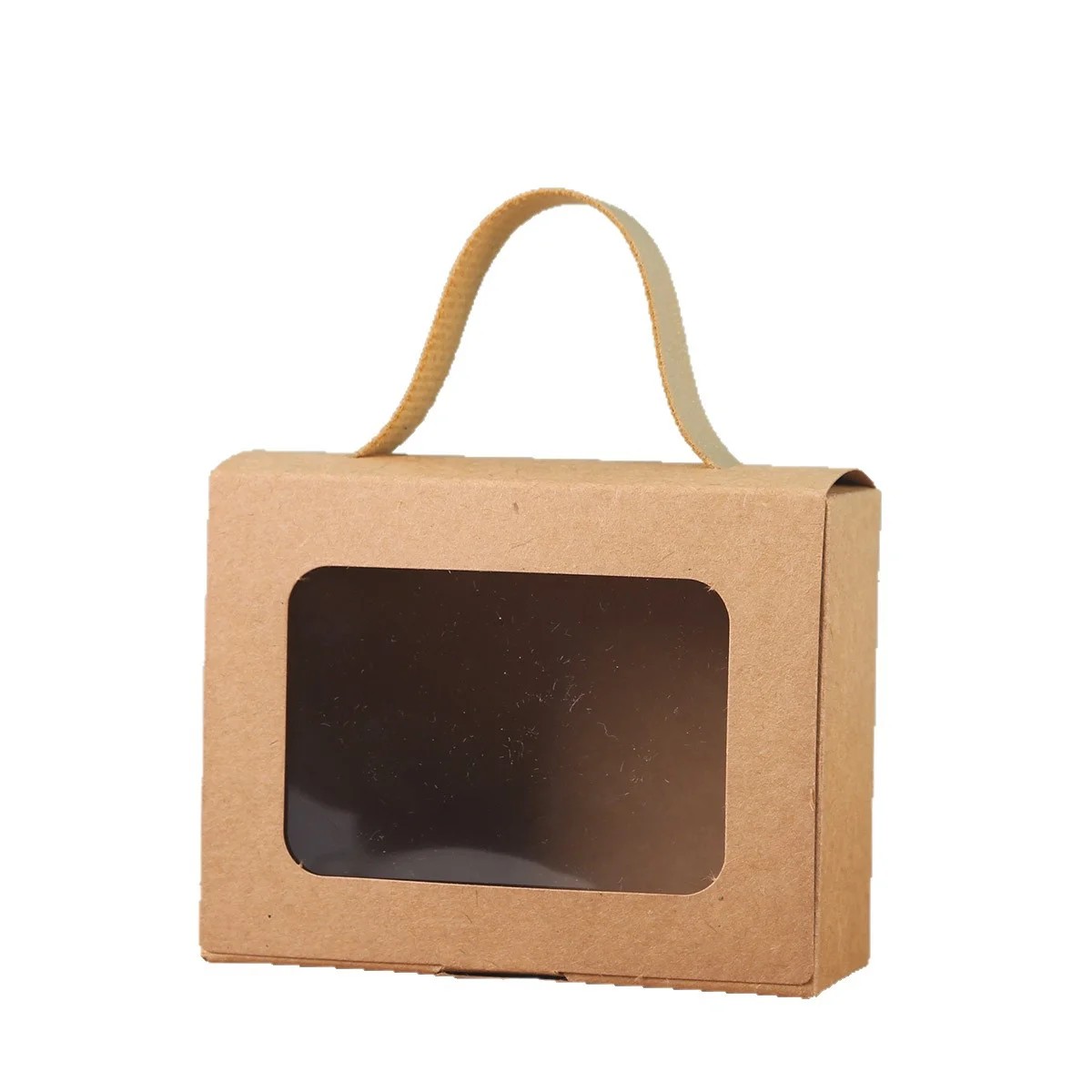 Kraft White Cardboard Window Clear Window Box by PacksFactory