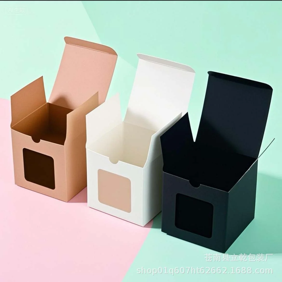 Kraft Window Clear Window Packaging Box by PacksFactory
