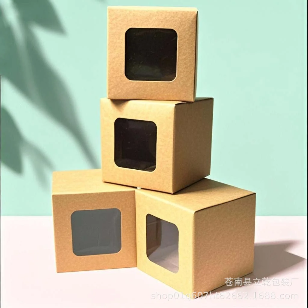 Kraft Window Clear Window Packaging Box by PacksFactory