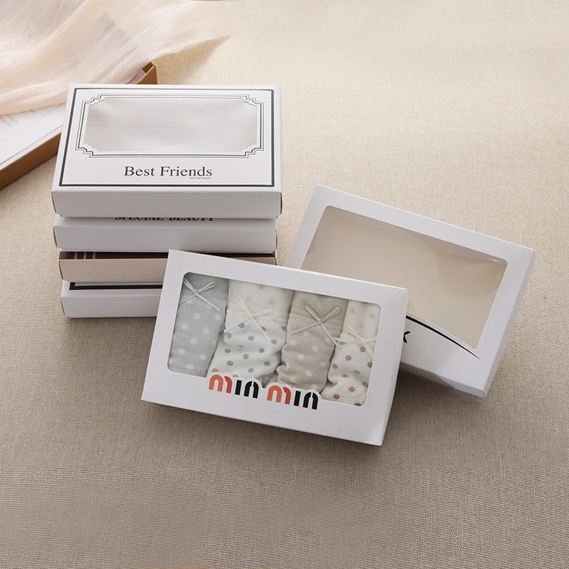 Lid And Base Window Packaging Box Socks by PacksFactory